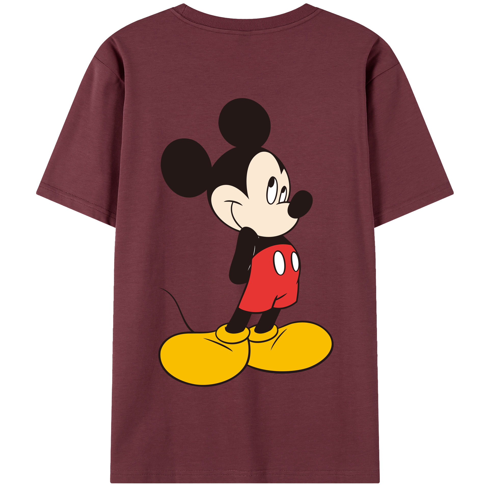 （画像用） ミッキーマウス Mickey Mouse 綿100％半袖Tシャツ（背面プリント）